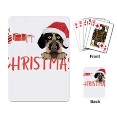 German Wirehaired Pointer T- Shirt German Wirehaired Pointer Merry Christmas T- Shirt (3) Playing Cards Single Design (rectangle) by ZUXUMI