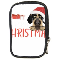 German Wirehaired Pointer T- Shirt German Wirehaired Pointer Merry Christmas T- Shirt (3) Compact Camera Leather Case