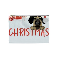 German Wirehaired Pointer T- Shirt German Wirehaired Pointer Merry Christmas T- Shirt (3) Cosmetic Bag (medium)