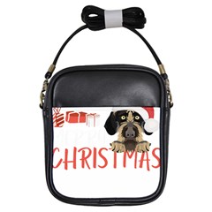 German Wirehaired Pointer T- Shirt German Wirehaired Pointer Merry Christmas T- Shirt (3) Girls Sling Bag