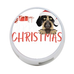 German Wirehaired Pointer T- Shirt German Wirehaired Pointer Merry Christmas T- Shirt (3) 4-port Usb Hub (two Sides)