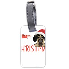 German Wirehaired Pointer T- Shirt German Wirehaired Pointer Merry Christmas T- Shirt (3) Luggage Tag (one Side)