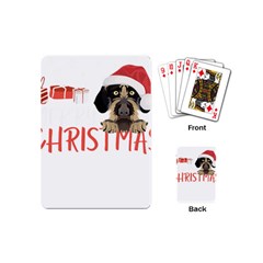 German Wirehaired Pointer T- Shirt German Wirehaired Pointer Merry Christmas T- Shirt (3) Playing Cards Single Design (mini)