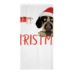 German Wirehaired Pointer T- Shirt German Wirehaired Pointer Merry Christmas T- Shirt (3) Shower Curtain 36  X 72  (stall) 