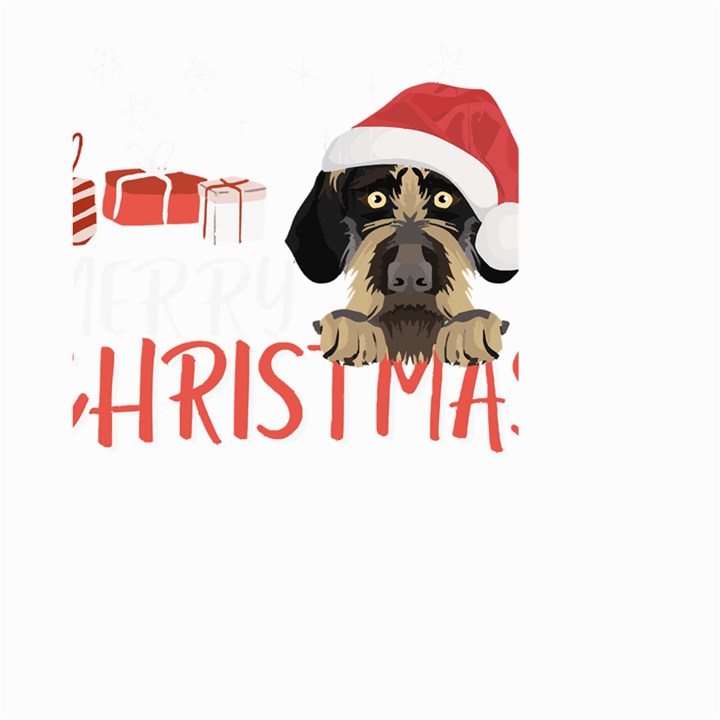 German Wirehaired Pointer T- Shirt German Wirehaired Pointer Merry Christmas T- Shirt (3) Small Garden Flag (Two Sides)