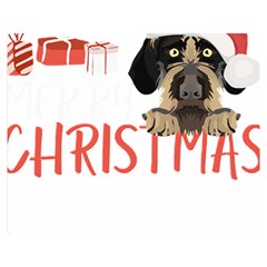 German Wirehaired Pointer T- Shirt German Wirehaired Pointer Merry Christmas T- Shirt (3) Two Sides Premium Plush Fleece Blanket (Medium)