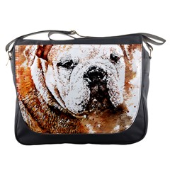 Bulldog T- Shirt English Bulldog Animal Wildlife Forest Nature Discovery Fauna T- Shirt Messenger Bag