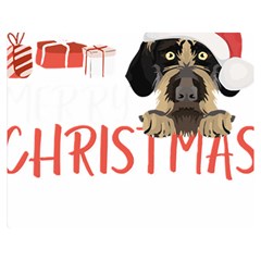 German Wirehaired Pointer T- Shirt German Wirehaired Pointer Merry Christmas T- Shirt (3) Premium Plush Fleece Blanket (Medium)