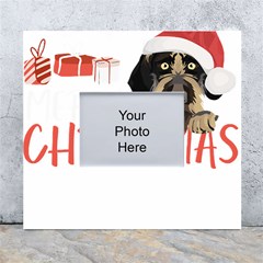 German Wirehaired Pointer T- Shirt German Wirehaired Pointer Merry Christmas T- Shirt (3) White Wall Photo Frame 5  X 7  by ZUXUMI