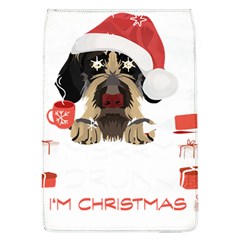 German Wirehaired Pointer T- Shirt German Wirehaired Pointer Merry Christmas T- Shirt (6) Removable Flap Cover (l) by ZUXUMI