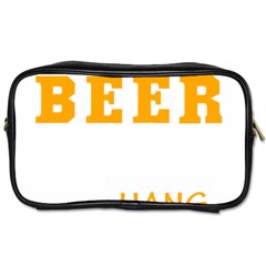 Bulldog T- Shirt I Just Want To Drink Beer And Hang With My Bulldog Dog T- Shirt Toiletries Bag (one Side) by JamesGoode