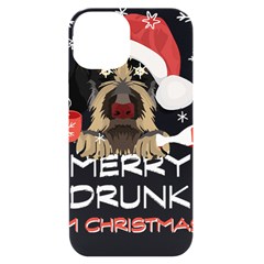 German Wirehaired Pointer T- Shirt German Wirehaired Pointer Merry Christmas T- Shirt (6) Iphone 14 Black Uv Print Case by ZUXUMI
