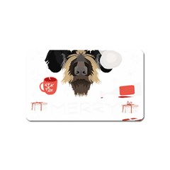 German Wirehaired Pointer T- Shirt German Wirehaired Pointer Merry Christmas T- Shirt Magnet (name Card) by ZUXUMI