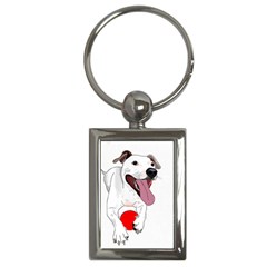 Bulldog T- Shirt Running Bulldog T- Shirt Key Chain (rectangle)