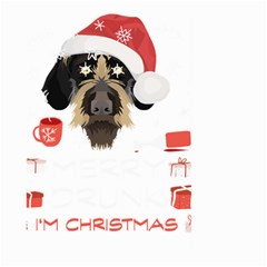 German Wirehaired Pointer T- Shirt German Wirehaired Pointer Merry Christmas T- Shirt Large Garden Flag (two Sides) by ZUXUMI