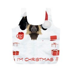 German Wirehaired Pointer T- Shirt German Wirehaired Pointer Merry Christmas T- Shirt Full Print Recycle Bag (m)