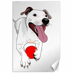 Bulldog T- Shirt Running Bulldog T- Shirt Canvas 24  X 36  by JamesGoode