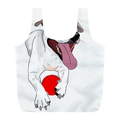 Bulldog T- Shirt Running Bulldog T- Shirt Full Print Recycle Bag (l) by JamesGoode
