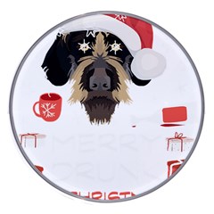 German Wirehaired Pointer T- Shirt German Wirehaired Pointer Merry Christmas T- Shirt Wireless Fast Charger(white) by ZUXUMI