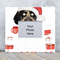 German Wirehaired Pointer T- Shirt German Wirehaired Pointer Merry Christmas T- Shirt White Wall Photo Frame 5  X 7  by ZUXUMI