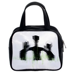 Ghost Hunting T- Shirt Ghost Hunting - Weekend Forecast Ghost Hunting With A Chance Of Cold Spots T- Classic Handbag (two Sides) by ZUXUMI