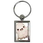 Ghost T- Shirt Watercolor Cute Ghost T- Shirt Key Chain (Rectangle) Front