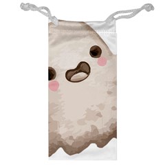 Ghost T- Shirt Watercolor Cute Ghost T- Shirt Jewelry Bag by ZUXUMI