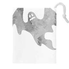 Ghost T- Shirt White Mottled Ghost T- Shirt Drawstring Pouch (5xl) by ZUXUMI