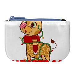 Giraffe T- Shirt Cute Giraffe T- Shirt Large Coin Purse by ZUXUMI