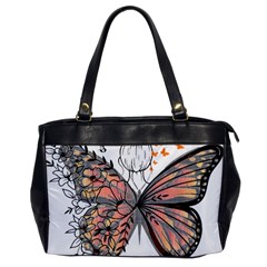 Butterflies T- Shirt Butterfly T- Shirt Oversize Office Handbag by JamesGoode