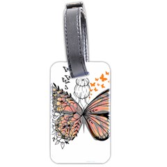 Butterflies T- Shirt Butterfly T- Shirt Luggage Tag (two Sides)