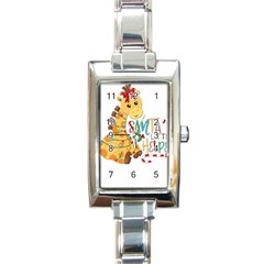 Giraffe T- Shirt Cute Giraffe T- Shirt Rectangle Italian Charm Watch by ZUXUMI