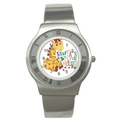 Giraffe T- Shirt Cute Giraffe T- Shirt Stainless Steel Watch by ZUXUMI