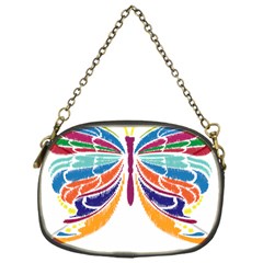 Butterfly Embroidery Effect T- Shirt Butterfly Embroidery Effect T- Shirt Chain Purse (one Side) by JamesGoode