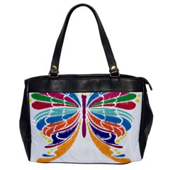 Butterfly Embroidery Effect T- Shirt Butterfly Embroidery Effect T- Shirt Oversize Office Handbag by JamesGoode