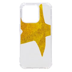 Gold Star T- Shirt Watercolor Gold Star T- Shirt Iphone 14 Pro Tpu Uv Print Case by ZUXUMI