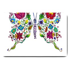 Butterfly T- Shirt Butterfly T- Shirt Large Doormat by JamesGoode