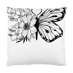 Butterfly T- Shirt Floral Butterfly T- Shirt Standard Cushion Case (Two Sides)