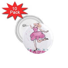 Happy Girl 1 75  Buttons (10 Pack)