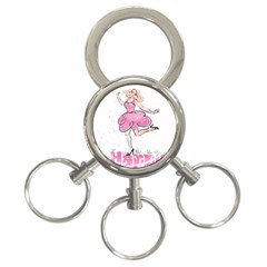 Happy Girl 3-ring Key Chain