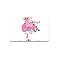 Happy Girl Magnet (name Card)