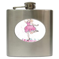 Happy Girl Hip Flask (6 Oz)