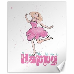 Happy Girl Canvas 16  X 20 