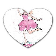 Happy Girl Heart Mousepad