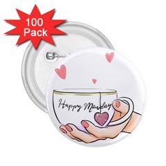 Happy Monday 2 25  Buttons (100 Pack) 