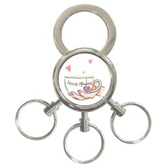 Happy Monday 3-ring Key Chain