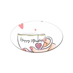 Happy Monday Sticker (oval) by SychEva