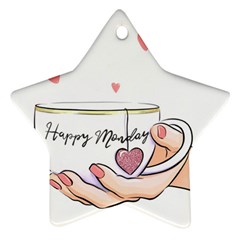 Happy Monday Star Ornament (two Sides)