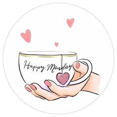 Happy Monday Round Trivet by SychEva