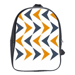 Abstract Arrow Pattern T- Shirt Abstract Arrow Pattern T- Shirt School Bag (large) by EnriqueJohnson